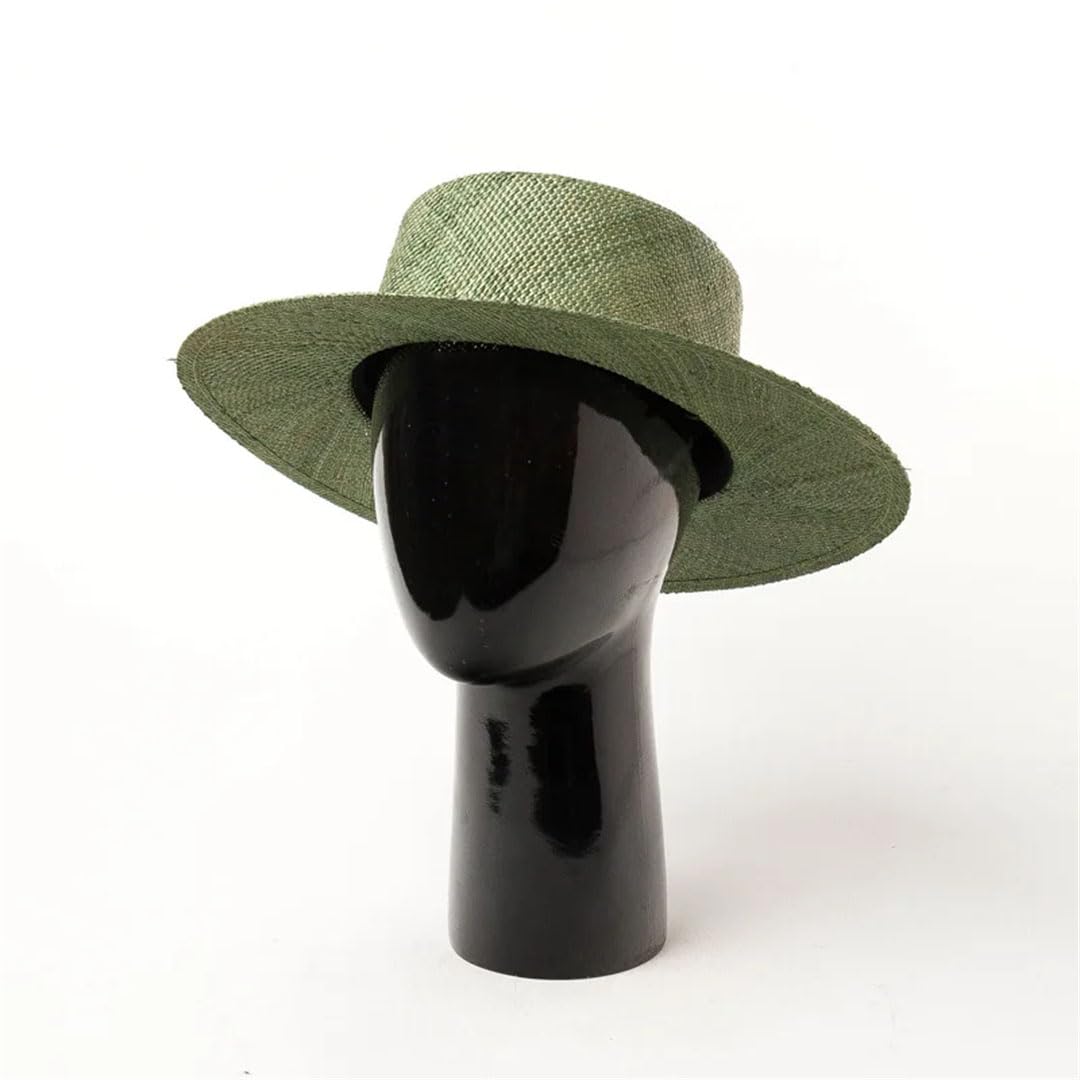 Sommer-Sonnenhut für Erwachsene, breite Sonnenkappe, flache Oberseite, Strohhut, Outdoor, Sonnenschutz, Strandkappe, Panama-Hüte