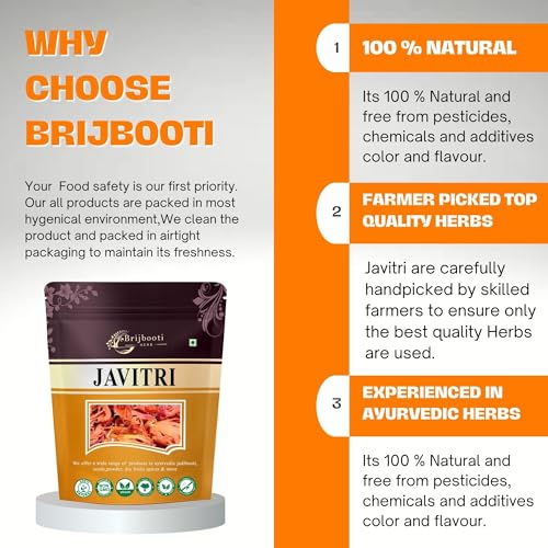 Image of BrijBooti Javitri Spices - Japatri - Mace Whole Spice - Javitri Flower Whole 50 Gr
