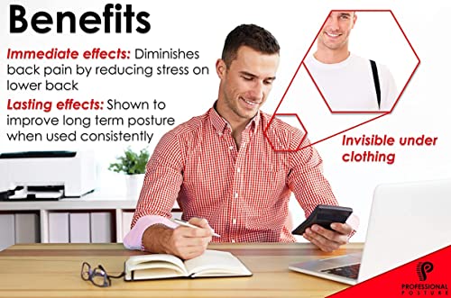 Professional Posture Posture Corrector For Men Amazon's #1 Back Brace Posture Corrector Designed For The Male Body - Back Support For Instant & Long Term Pain Relief - Invisible Under Clothes - Image 5