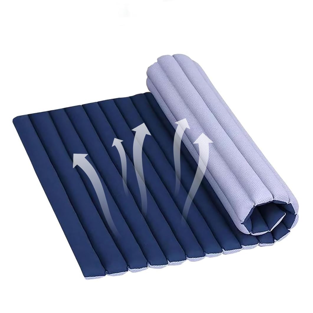 Colchón Antiescaras de Presión contra Escaras Cojín Transpirable para el Coxis para Personas Mayores Prevenir Úlceras para hospitales, sillas de ruedas y uso domésticoar,Dark blue,160x70x4cm