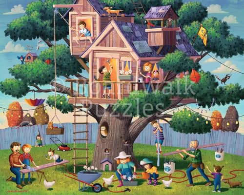 Puzzle Boardwalk Puzzle Company Tree House Adventure 500 Piezas | Arte Exclusivo de Andy C. Ellis, Corte de Precisión, Piezas Ajustables, Para Adultos miniatura 2