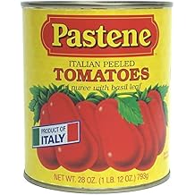Pastene Imported Italian Whole Peeled Tomatoes with Basil, 28 oz