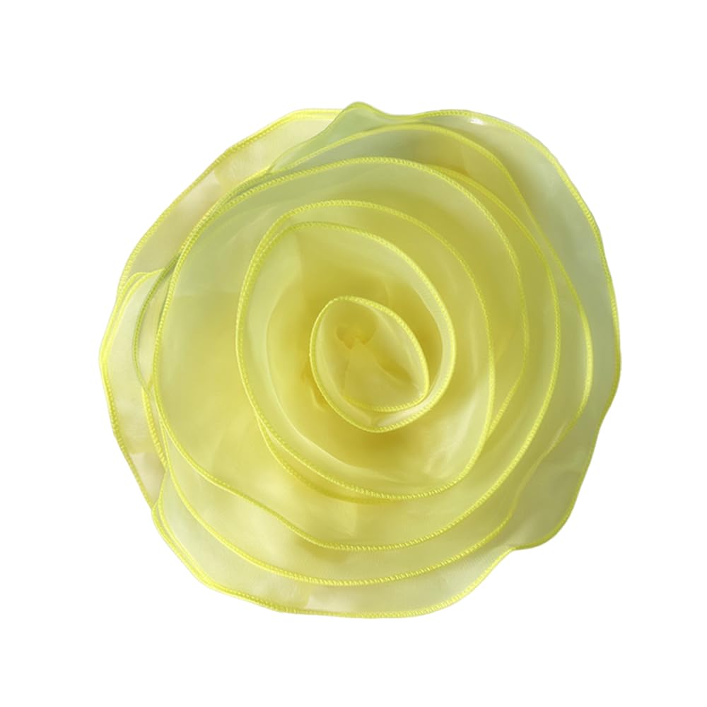 10inch Extra Large Flower Brooch Pin for Women Fashion Dainty Organza Satin Fabric Big Camellia Brooches Lapel Pins Wedding Dance Party Dress Accessories Exaggerated Jewelry Gift