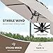 Tempera 9ft Patio Market Outdoor Table Umbrella with Push Button Tilt and Crank,Large Sun Umbrella with Sturdy Pole&Fade resistant canopy,Easy to set,Beige