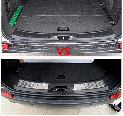 YIWANG 304 Stainless Steel Car Rear Inside Door Bumper Protector Sill Scuff Plate Trim 2Pcs for Land Rover Discovery Sport 2015-2019 Car Accessories (Brushed Stainless Steel)