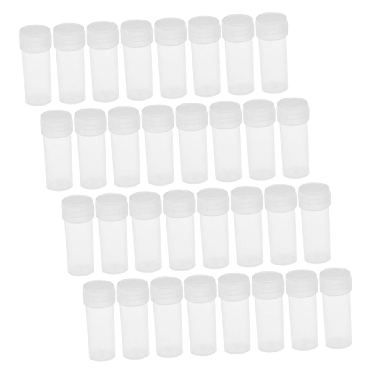 OSOLADY 50pcs Sample Storage Bottle Small Sample Bottles Carrying Empty with Caps Lab Test Tubes Powder Organizer Test Tubes with Lids Plastic Bottles with Caps Pp