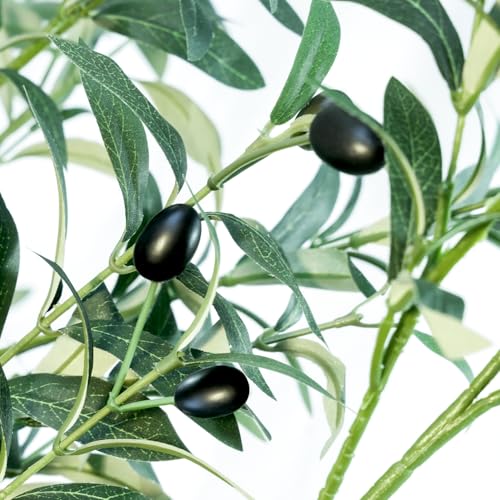 Eccok Faux Olive Tree 6Ft, Realistic Tall Silk Olive Trees Artificial Indoor Decor thumb #7