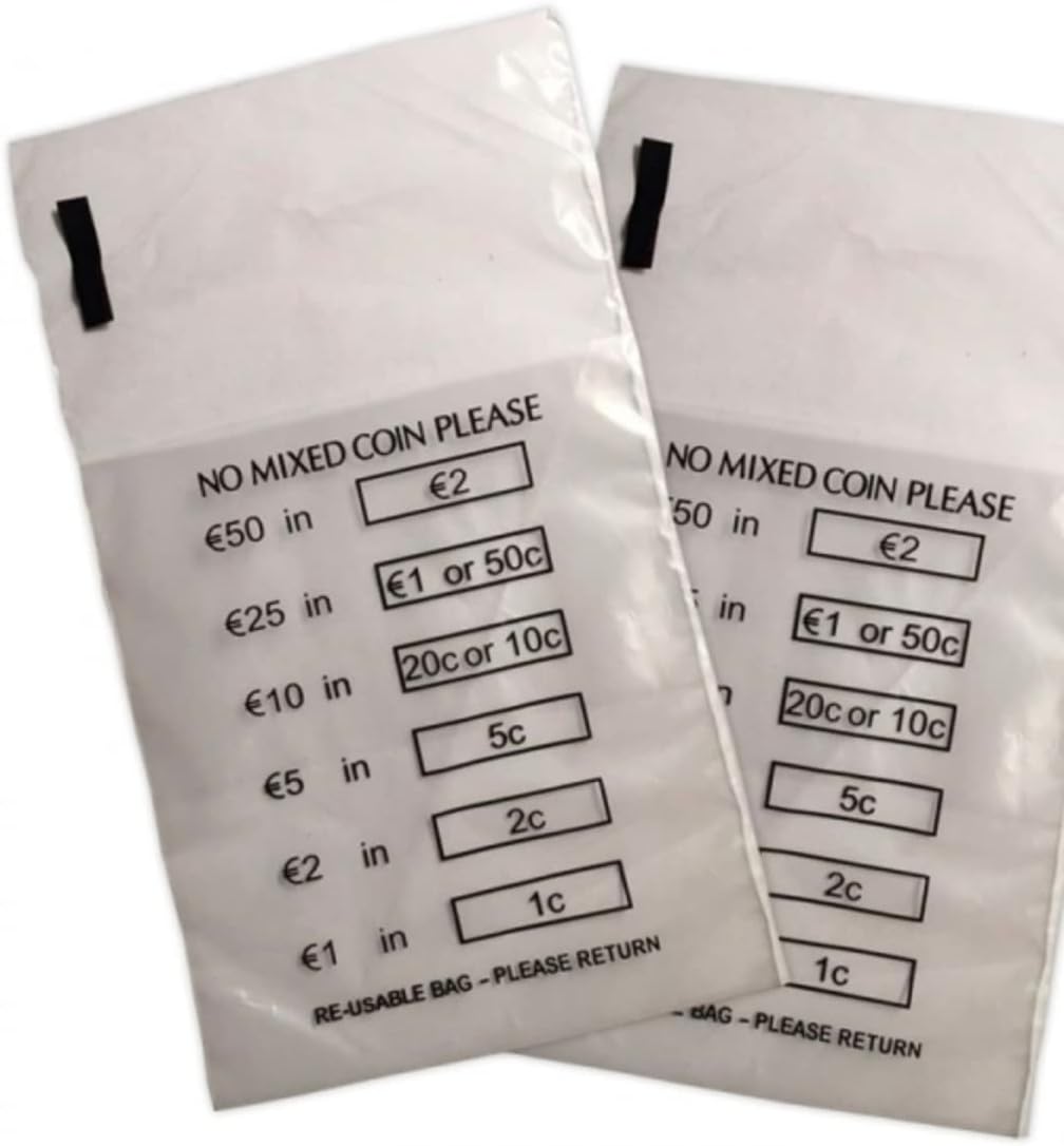 Money Bags Coin Bags EURO € x250 Banking Amazon.co.uk Stationery