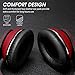 August Bluetooth Headphones EP640 - Wireless Over Ear Headphones with aptX/NFC / 3.5mm Audio in/Headset Microphone - Red