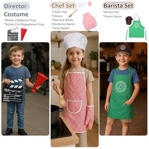 Vicenpal 15 Sets Toddler Dress up Clothes for 3-8 Years Kids Career Costume by Vicenpal - Used condition - Image 6