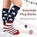 Zando American Flag Knee High Socks for Kids Patriotic Fourth Of July Independence Day Red White and Blue Soccer Baseball Softball Socks for Girls Boys Outdoor Sport American Flag*2 4-6 Years