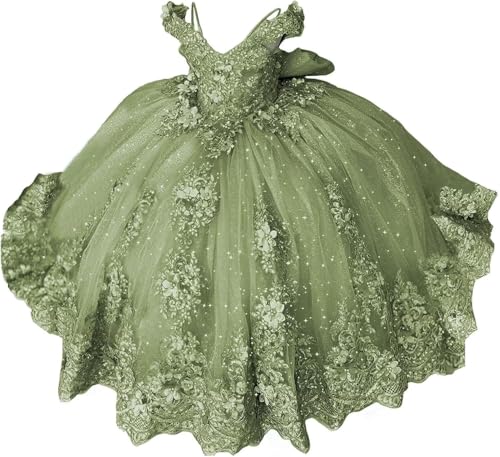 Charming Tulle Gown Lace Junior Bridesmaids for Teen Girls Off-Shoulder