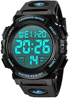 A ALPS Digital Herren Uhren - Sport Outdoor Armbanduhr 5 ATM wasserdichte Uhren mit Wecker/Kalender/Stoppuhr/Stoßfest
