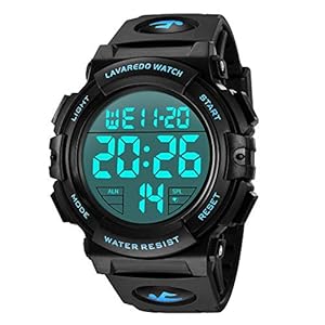 L LAVAREDO Mens Digital Watch Sports Military Watches Waterproof Outdoor Chronograph Wrist Watches for Men with LED Back Ligh/Alarm/Date