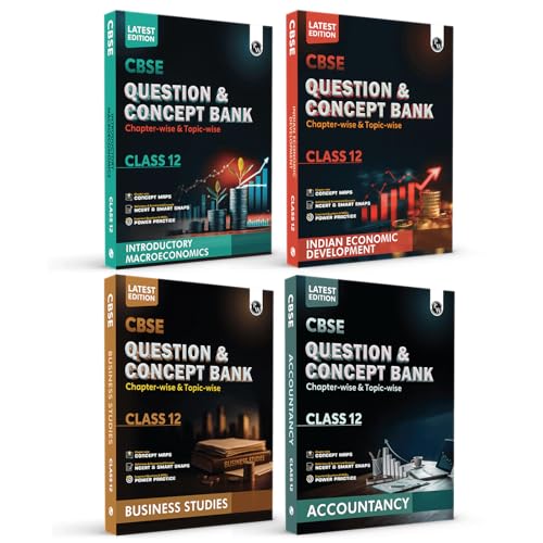 Image of PW CBSE Question & Concept Bank (QCB) Class 12 Accountancy, Business Studies, Macroeconomics & Indian Economic Development Combo of 4 Books Chapter-wise and Topic-wise Solved Questions