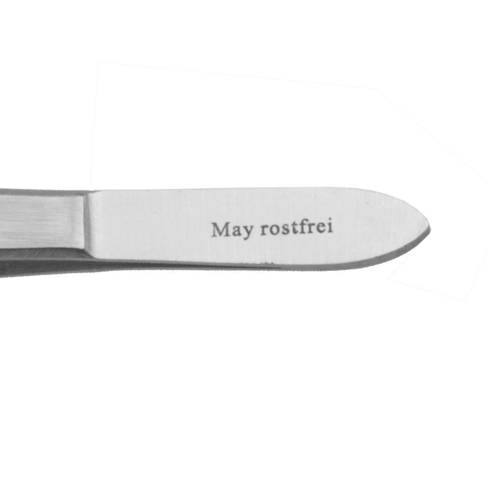 May - Zestaw 10 x pęseta przemysłowa - z ołówkiem - 16 cm - wygięta - stal szlachetna