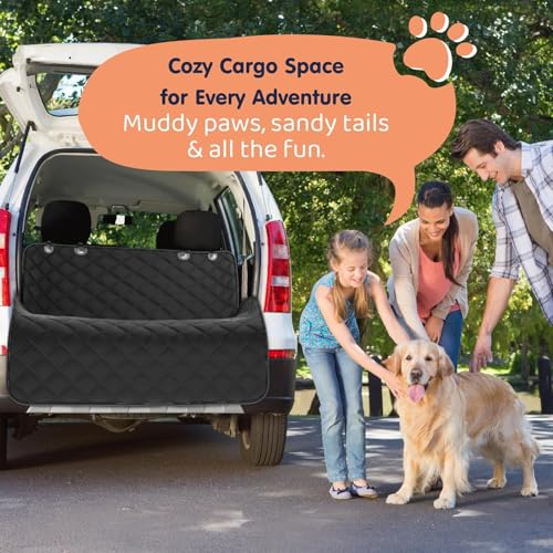 Image of Dog Car Seat Cover for Back Seat, Waterproof Hammock for Car, SUV & Truck, Non-Slip Backseat Cover for Dogs, Heavy-Duty Dog Hammock Style Seat Protector Pets. (Black, 41 inchx59 inch)