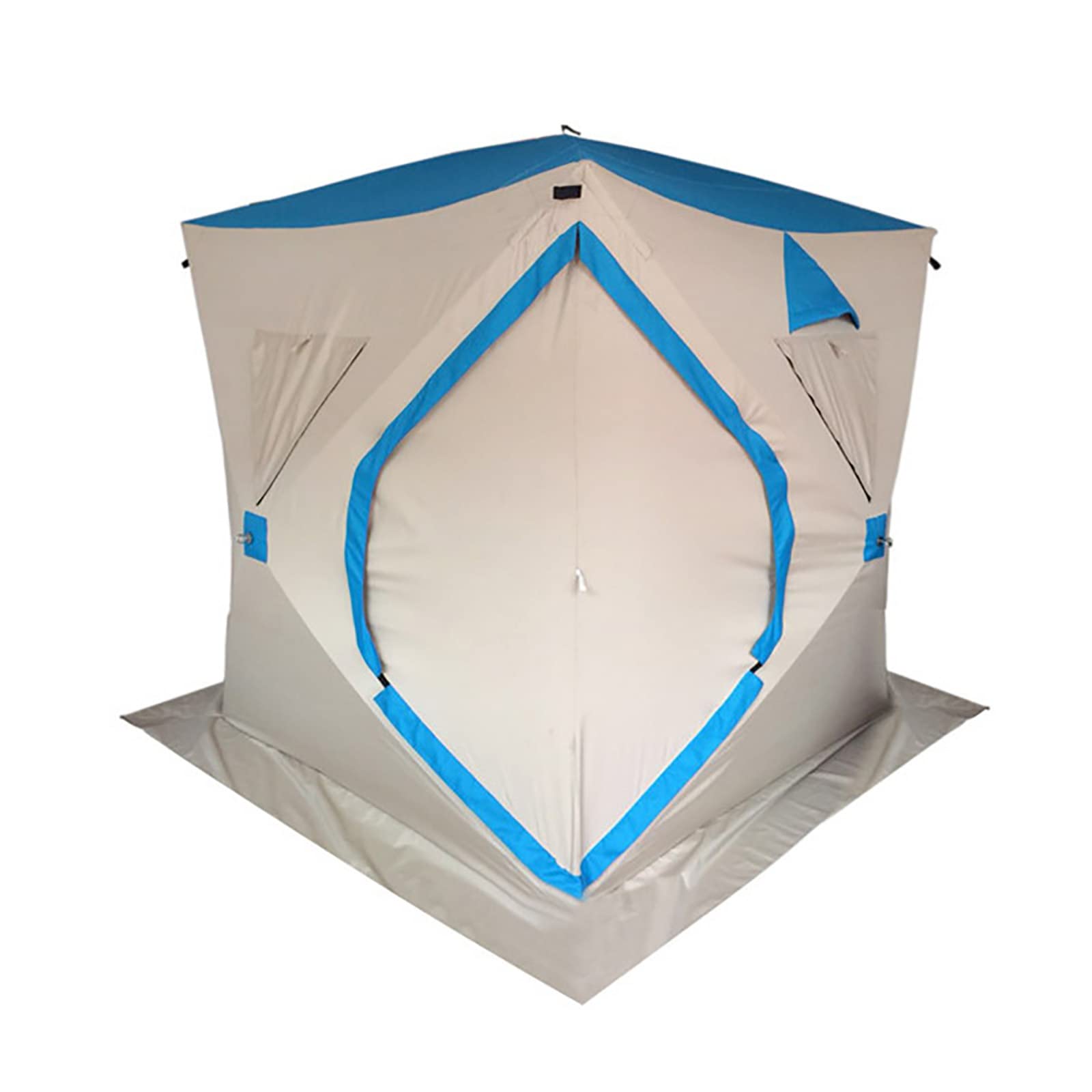 MIIKHI 3-4 Person Winter Fishing Tents Ice Fishing Shelter Thicken Cotton Fishing Tent Wind-Resistant Quick Fishing Tent Portable Ice Tent Zippered Door Carry Bag