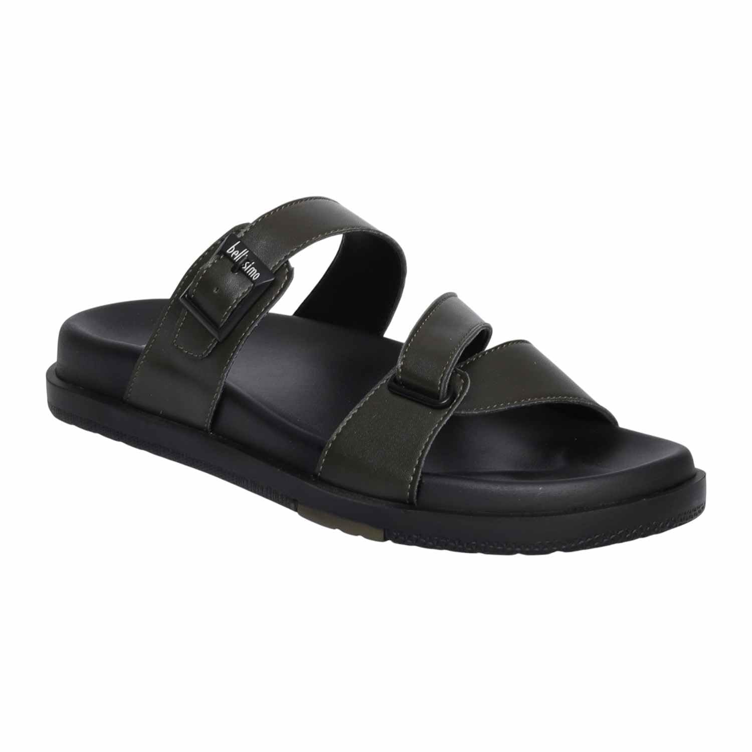 bellissimo Mens Olive Twin Strap Sandal-picture-22
