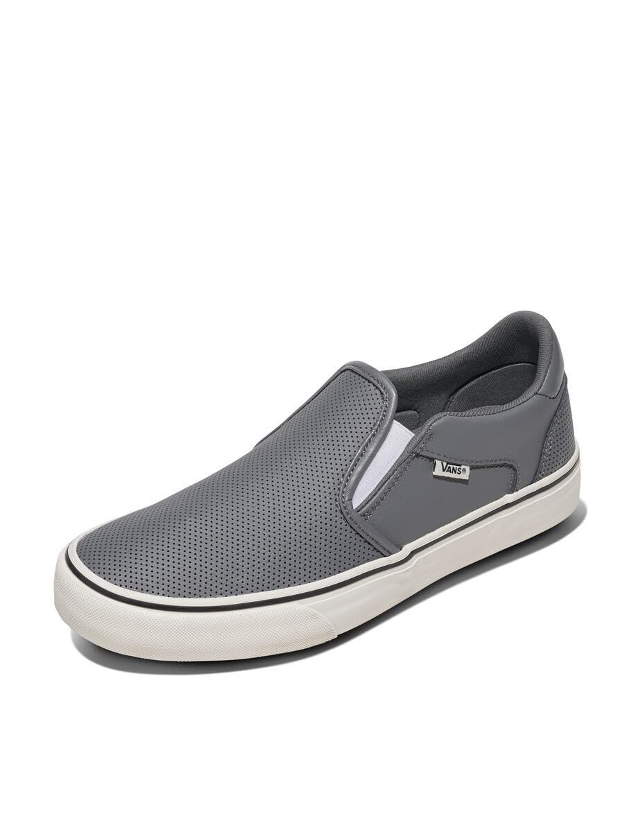 Vans Mens Asher Deluxe Slip-on Shoe | Comfortable Sneakers for Fashion, Walking & Everyday Wear