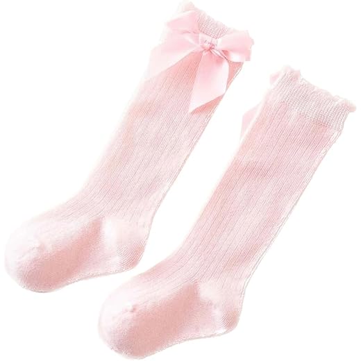 Girls Pink Calf-Length Socks