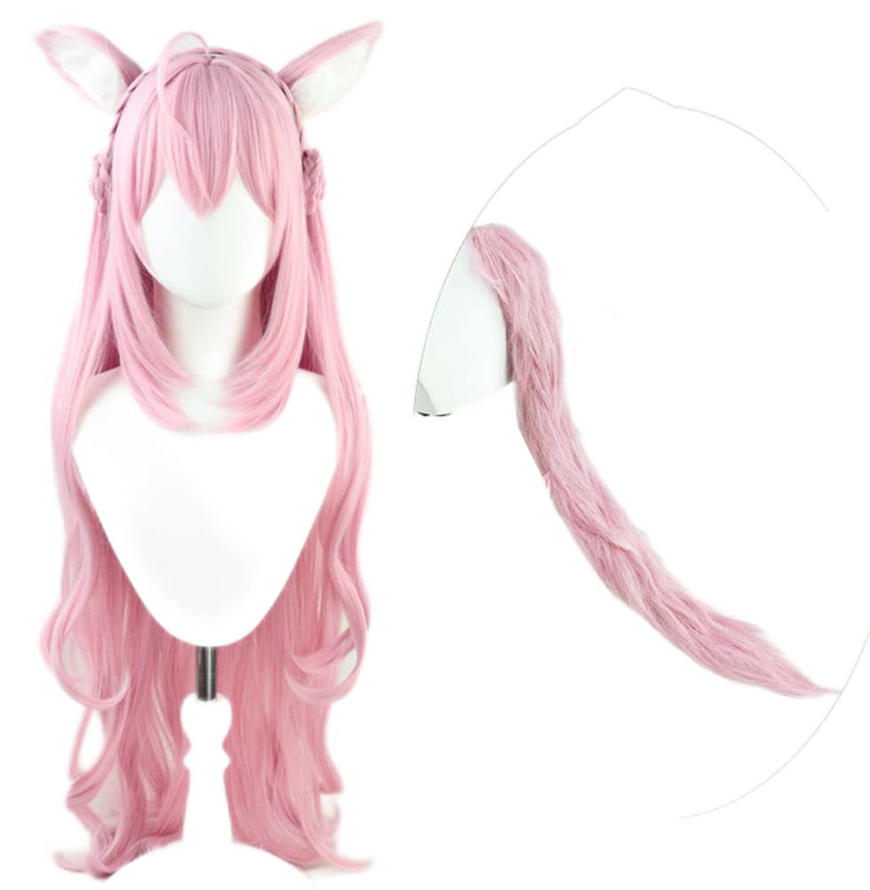 Amazon.co.jp: コスプレウィッグ 博衣こより ピンク ミックス 耐熱 