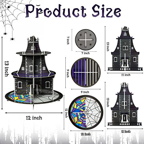 3 Tiers Wednesday Cupcake Stand Gothic Theme Cupcake Tower Black And Purple Cardboard Cupcake Holder Decorations Cupcake Holder Dessert Tree Tower Birthday Party Table Decorations Party Supplies #TOP1