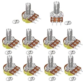 ꙳★*゜無段階ボリューム(プラス抵抗取付) 100個セット꙳★*゜ スイッチ付 小型ボリューム 1kΩB: 受動部品 秋月電子通商-電子