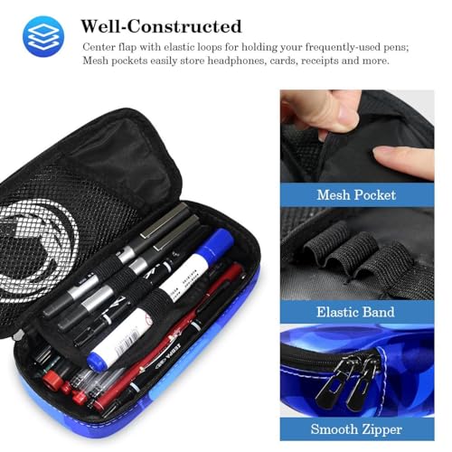 Ensemble sac à dos et trousse géométrique bleu pour l'école - 5