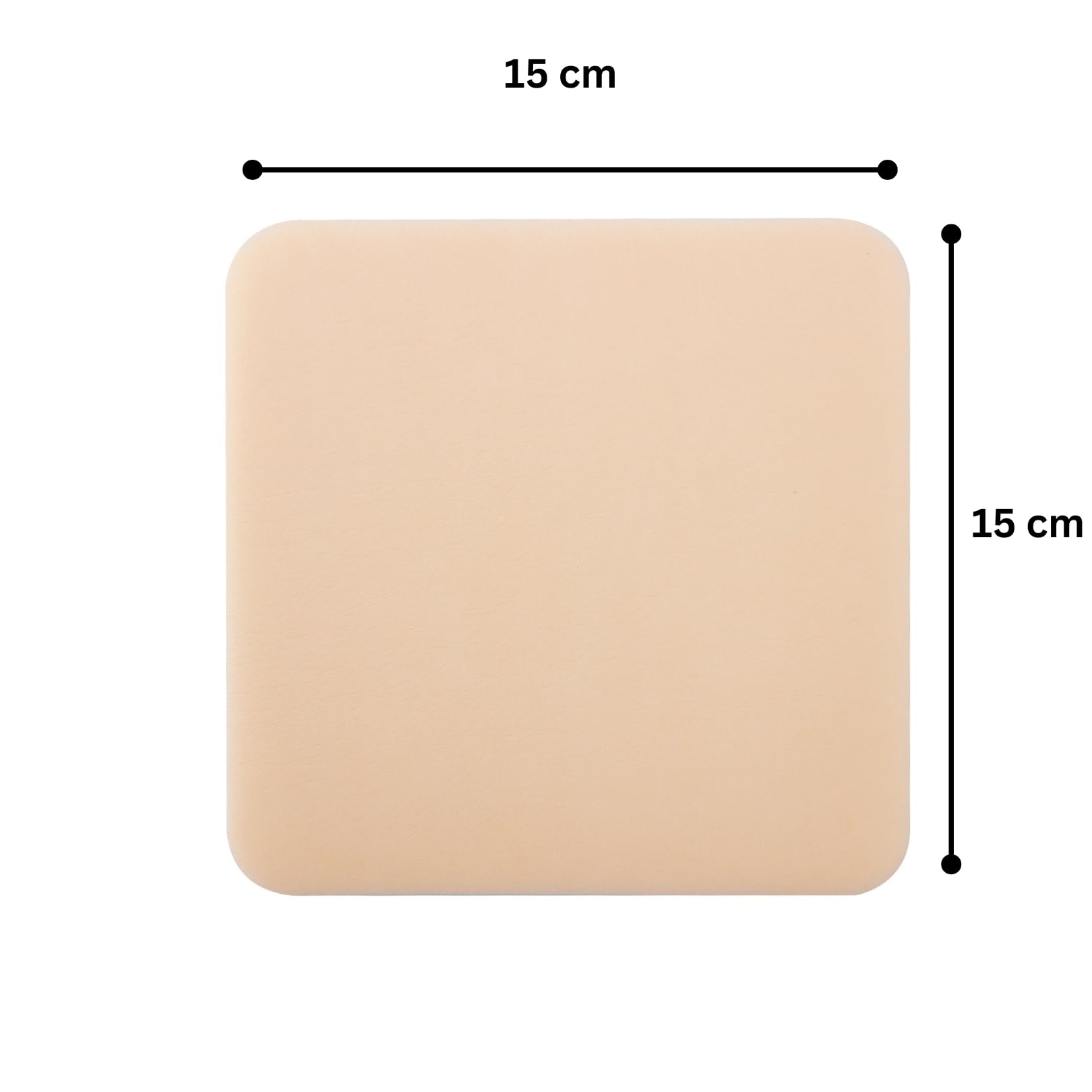 PintoMed - Medicazione sterile in schiuma PU non adesiva senza bordo Scatola da 15 cm x 15 cm da 5 medicazioni. Assorbente. Per il trattamento delle ferite croniche e acute.