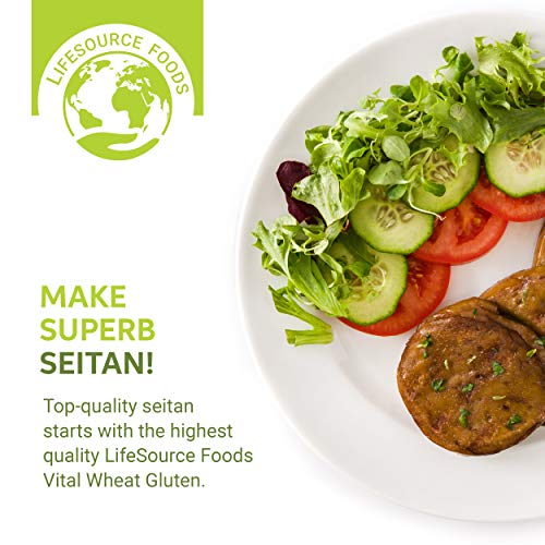 LifeSource Foods Vital Wheat Gluten (3 LB) Keto-Friendly, Vegan, Non-GMO, Great for Baking and Seitan