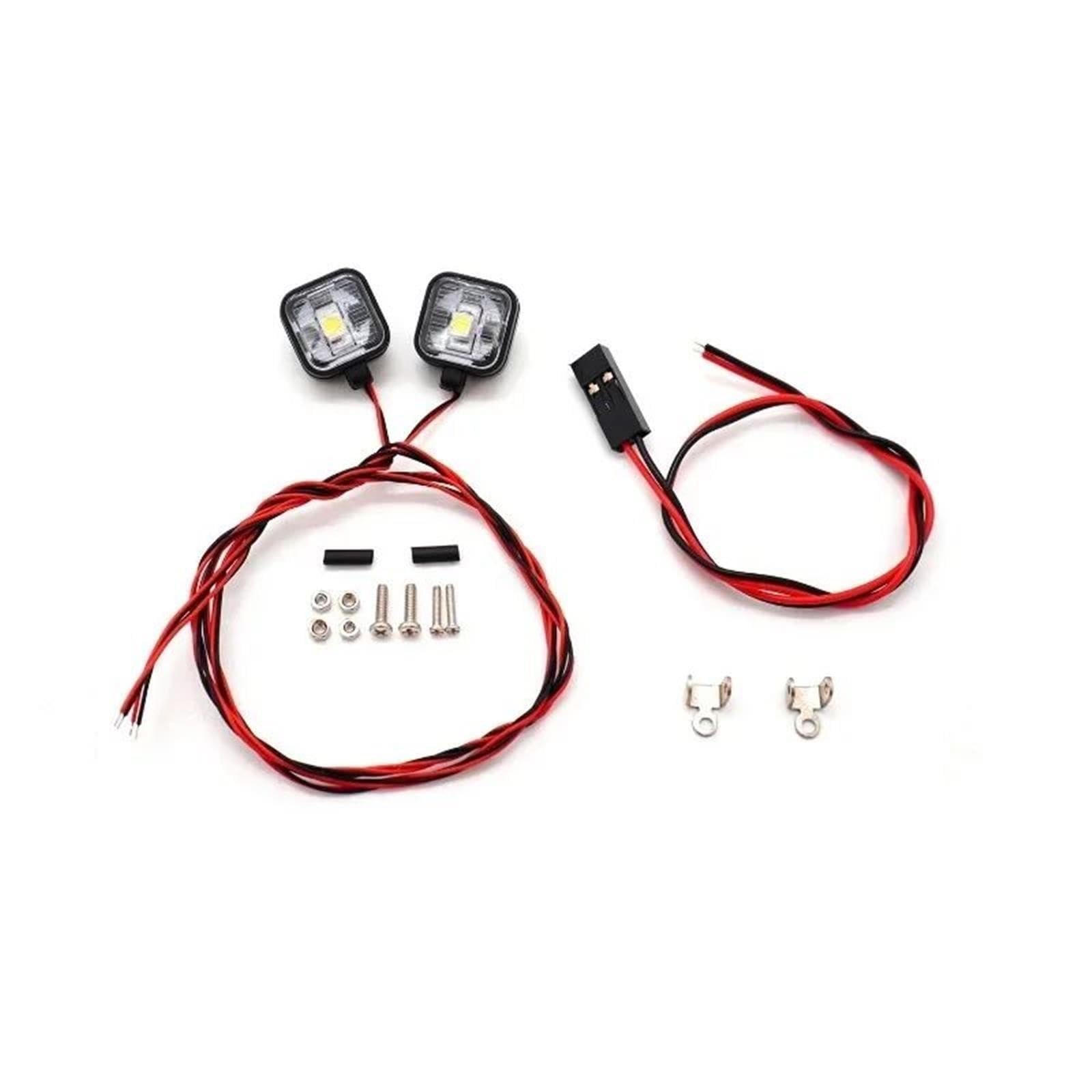 Faretto Regolabile Metallo 12x12mm 15x15mm Per Automodello RC 3.7-7.4V Auto
