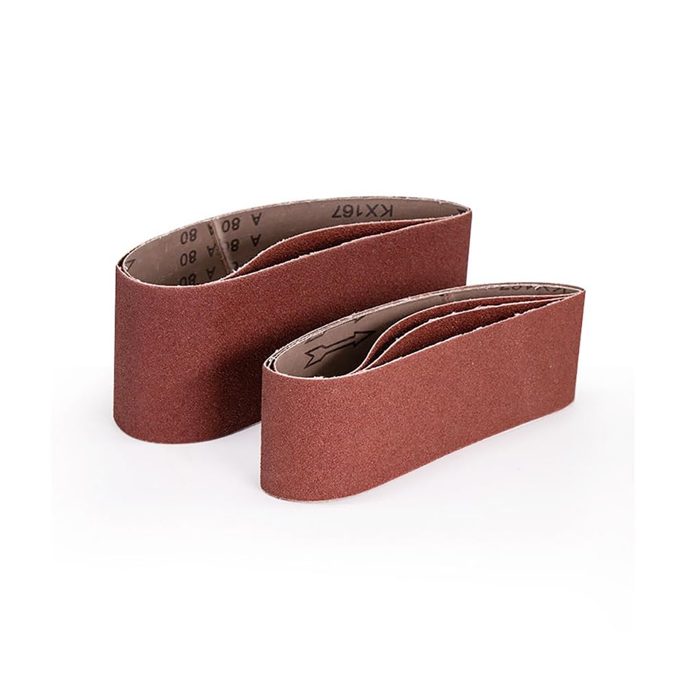 5 Sztuk 610x100mm Ścierne Pasy Szlifierskie Emery Cloth Loop 40 60 80 100 120 150 240 Grit Do Szlifierki Taśmowej Szlifierka Polerka DIY(P60)