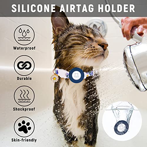 Collar para gato Airtag azul antitirones que evita pérdidas 7