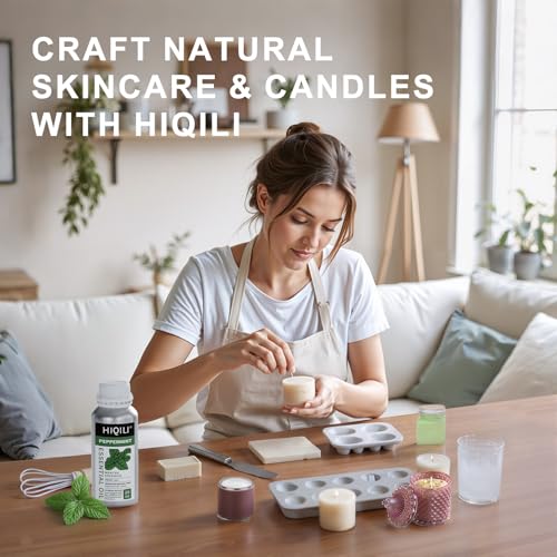 Image of HIQILI Peppermint Essential Oil 16 oz 100% Pure Natural Aromatic Oil for Freshening Air, Hair Care, DIY Soap, SPA & Home Use