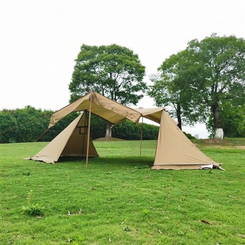 Carpa impermeable para camping 4 estaciones color marrón miniatura 3