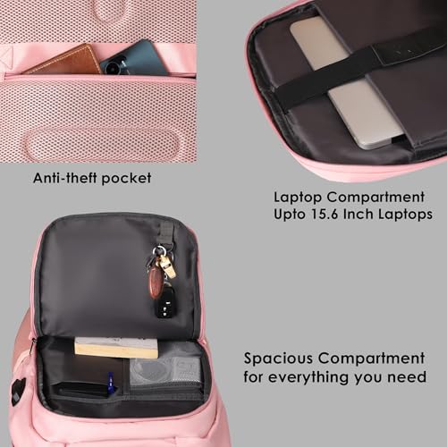 Image of Red Lemon Swiss Cut Design 15.6 inch Laptop Backpack for Men and Women, Stylish 26L Capacity, USB Charging Port, Anti-Theft Pocket & Accessories Organizer