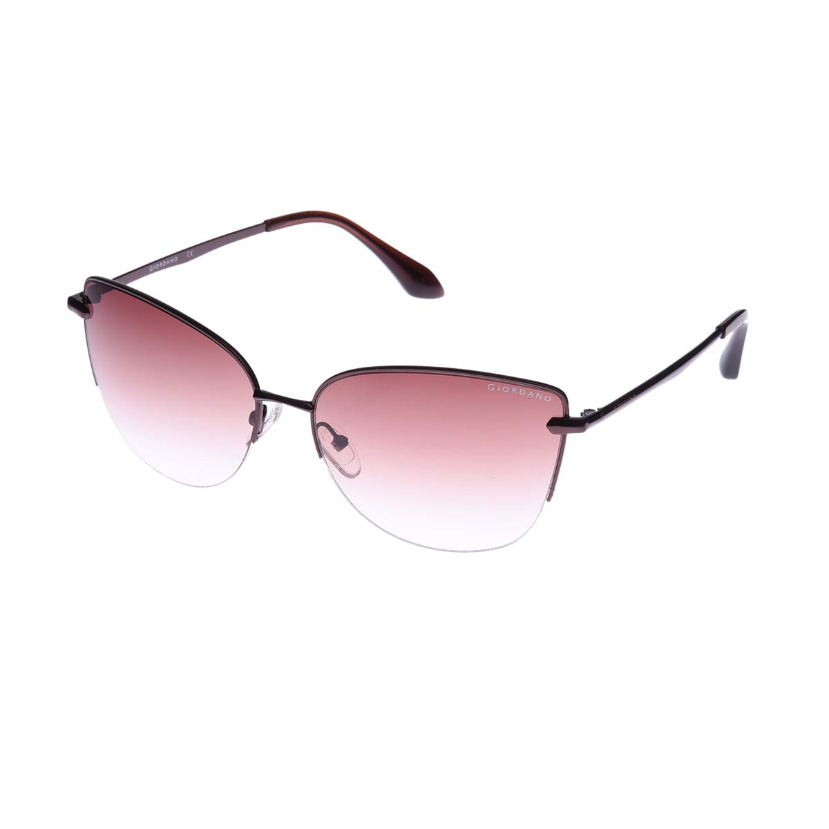 Giordano UV Protected Cateye Women Sunglasses – (62 | Brown Lens)