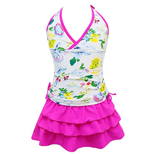 Girls Kids Tankini 2 Piece 4Y-15Y Florence Pineapple Adjustable Swimsuits (FBA) …