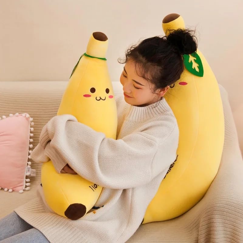 Image of HUG 'n' FEEL SOFT TOYS - Banana 35cm Soft Toy Plush Toy | Big Stuffed Animal | Ultra Soft, Huggable & Cuddly Gift for Kids, Girls, Boys | Perfect for Birthday, Valentine's Day