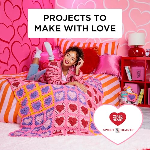 Paquete de 3 ovillos Red Heart de 250 g para evitar nudos, hilo de oro acrílico de larga duración 7