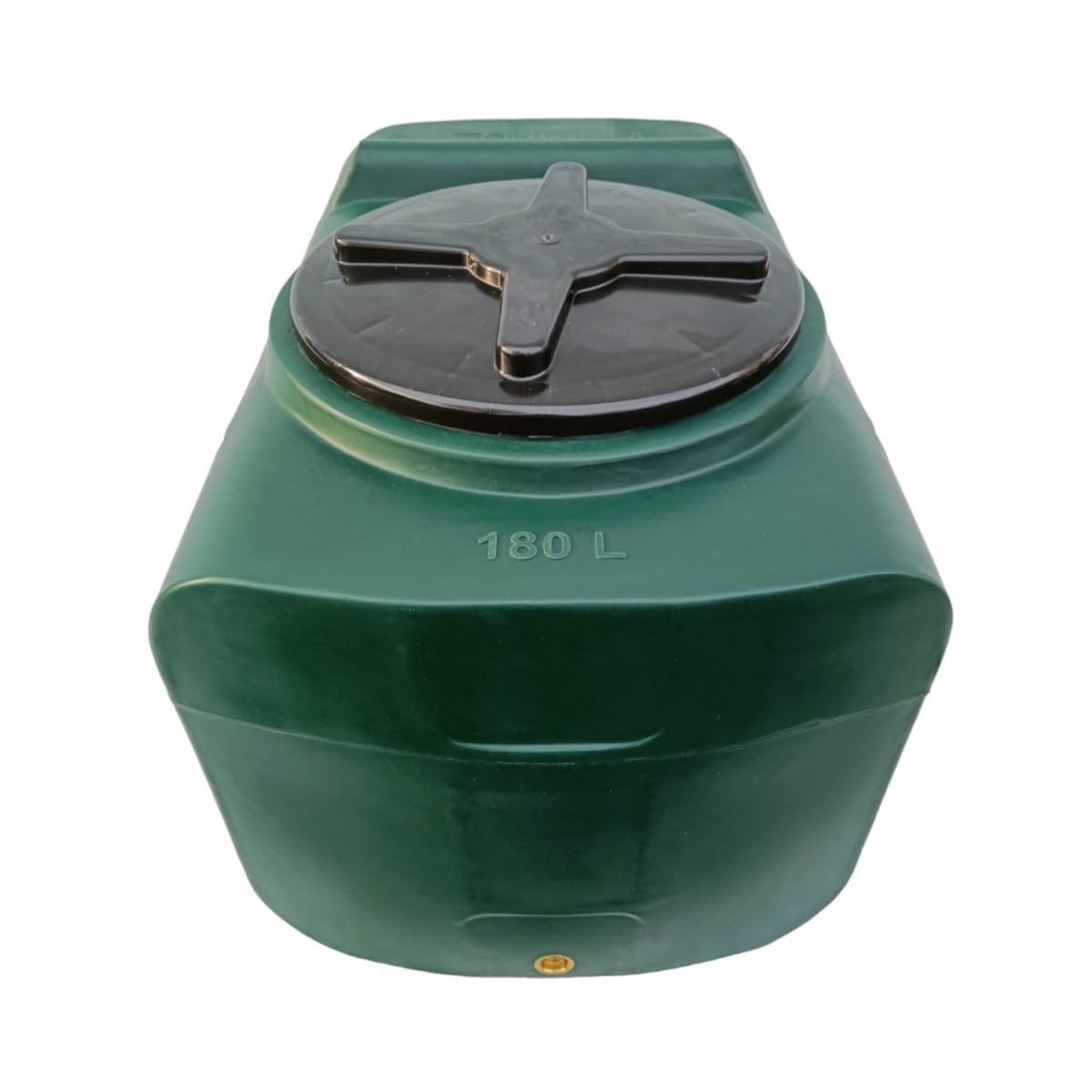 Varile Serbatoio per acqua potabile da 180 l, verde, senza BPA, filettatura in ottone integrata da 3/4", prodotto in EU, adatto per alimenti (verde), 58 cm, N007