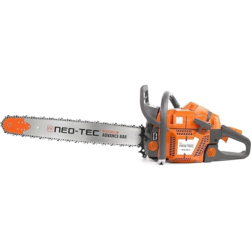NEO-TEC New NH865 65cc Gas ChainSaw, Chain Saw with 24 Inch Advance Bar and Chain, 3.4KW 4.6HP Gasoline Chainsaw for Professional Wood Work (24 INCH)
