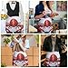 VstaDank Red Lobster Print Server Aprons with 3 Pockets Durable Adjustable Half Aprons Fashion Oil&Waterproof Waist Apron Premium Oxford Cloth Chef Apron for Women And Men