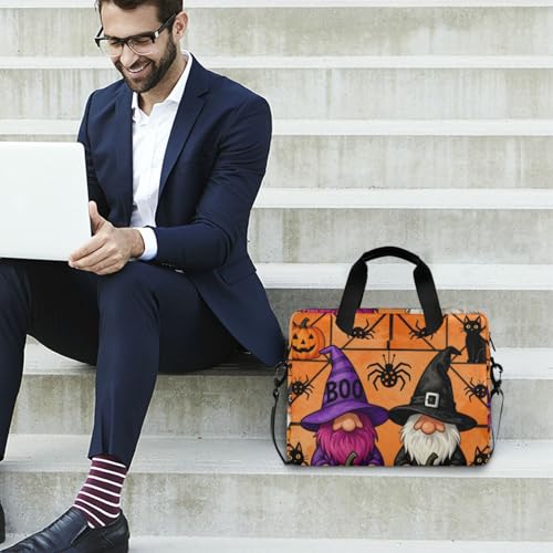 Funda para laptop 15.6" con asa y correa naranja miniatura 3