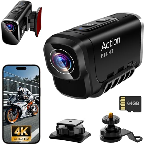 SecuraLen Action Cam 4K WiFi, Dual-Objektiv-Stabilisierung Helmkamera, 6 Stunden Aufnahmezeit Actionkameras mit 64 GB MicroSD-Karte SecuraLen Action Cam 4K WiFi, Dual-Objektiv-Stabilisierung Helmkamera, 6 Stunden Aufnahmezeit Actionkameras mit 64 GB MicroSD-Karte
