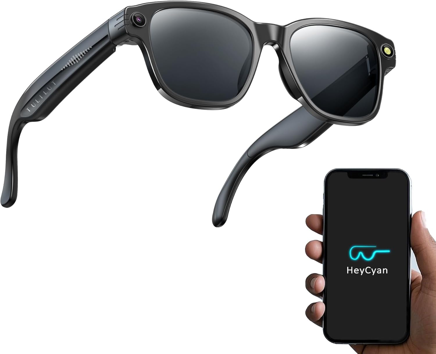 YUYTE AI Smart Brille mit Echtzeit-Übersetzer, BT 5.3, 164