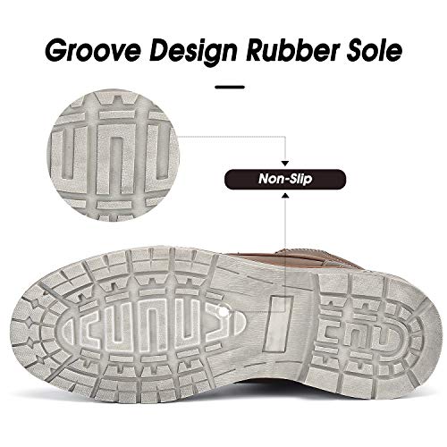 Mishansha Men's Hiking Boots Artificial Leather Water Resistant Non Slip Outdoor Women's Trekking Shoes Black 6 Women/5 Men #TOP5