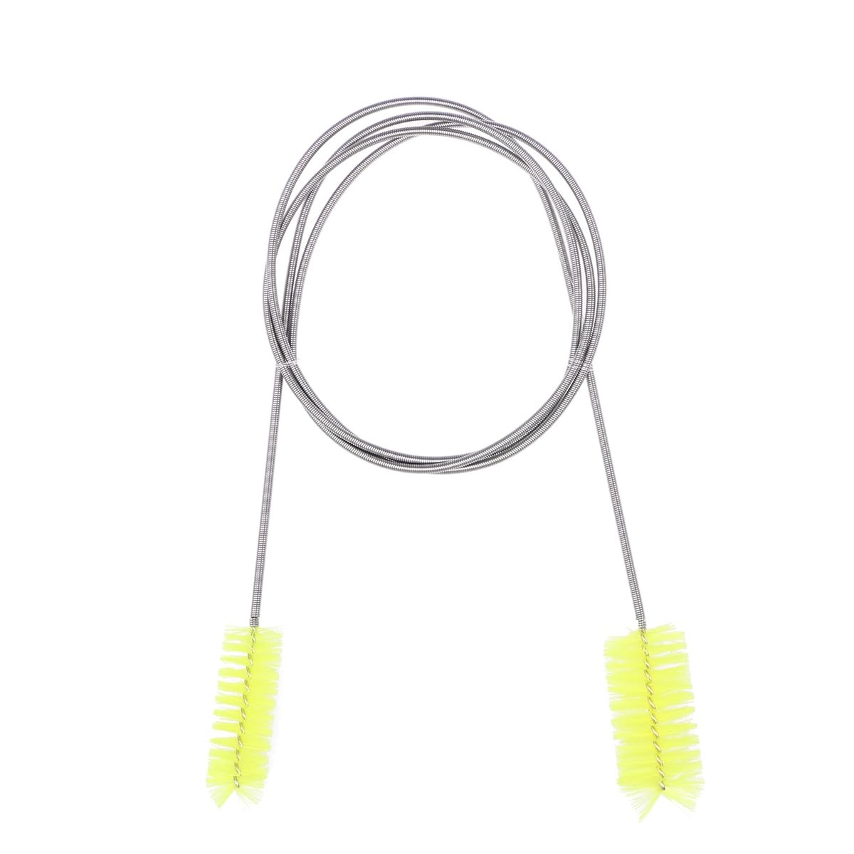 UEETEK Stainless Flexible Cleaning Brush Double Ended Canister Filter Tube Hose Pipe Clean for Fish Tank Aquarium (Yellow)