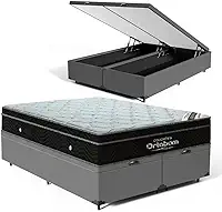 Cama Box Baú com Colchão de Molas Ensacadas Ortobom Elegante Superpocket Pillow In (Queen)